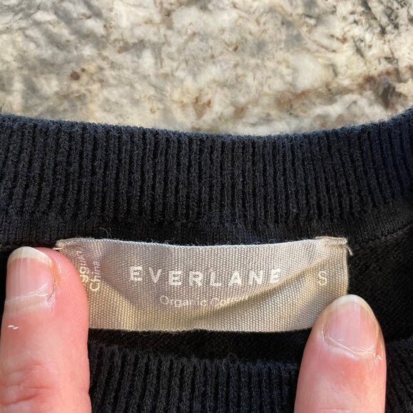 Everlane The Crew in Cotton Size S - Black - Picture 3 of 4